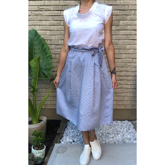 NWT Yest Blue with White Stripe Skirt - Picture 1 of 7